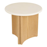 Motril Bijzettafel Cementlook Wit Ø50 cm