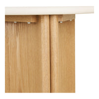Motril Bijzettafel Cementlook Wit Ø50 cm