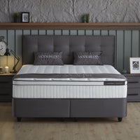 Opbergboxspring Modebedd Antraciet – 180x200 cm