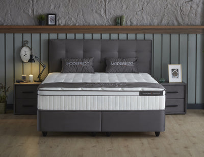 Opbergboxspring Modebedd Antraciet – 180x200 cm