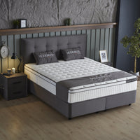 Opbergboxspring Modebedd Antraciet – 180x200 cm