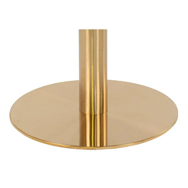 Runder Esstisch Bolzano, Marmoroptik, weiß/messingfarben, Ø70 cm