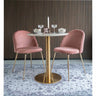 Bolzano Ronde eettafel marmerlook wit/messing Ø70 cm - Mooier Thuis
