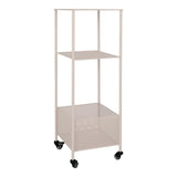 Torres Keukentrolley zandkleur met 3 planken 35 cm - staal - Mooier Thuis