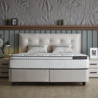 Opbergboxspring Modebedd Beige – 180x200 cm