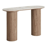 Athens Consoletafel van keramiek wit/bruin 120 cm - Mooier Thuis
