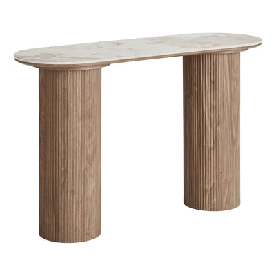 Athens Consoletafel van keramiek wit/bruin 120 cm