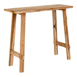Girona Sidetable van teak naturel 90 cm consoletafel - naturel en bruin - Mooier Thuis