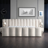 Opbergboxspring Iosbedd Beige – 160x200 cm - bouclé en metaal - Mooier Thuis