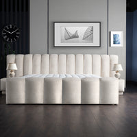 Opbergboxspring Iosbedd Beige – 160x200 cm