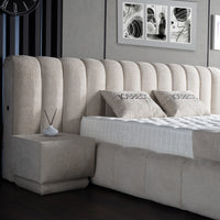 Opbergboxspring Iosbedd Beige – 160x200 cm