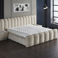Opbergboxspring Iosbedd Beige – 160x200 cm