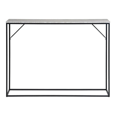 Vita Consoletafel travertijnlook zwart/naturel 110 cm