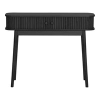Nikko Consoletafel Zwart met Ribbelfront 100 cm