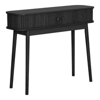 Nikko Consoletafel Zwart met Ribbelfront 100 cm