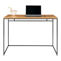 Vita Bureau Eikenlook met Zwart Frame 100 cm
