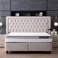 Opbergboxspring Oxybedd Beige – 180x200 cm