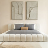 Platformbed Adore Classic Beige – 180x200 cm – Zonder Matras - teddy en houtmateriaal - Mooier Thuis