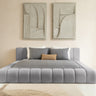 Platformbed Adore Classic Grijs – 160x200 cm – Zonder Matras - teddy en houtmateriaal - Mooier Thuis