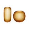Molecuulvazen amber (set van 2) vaas - glas - Mooier Thuis