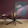 Eiken Eettafel Cloud 180 cm ovale eettafel - zwart en naturel - Mooier Thuis