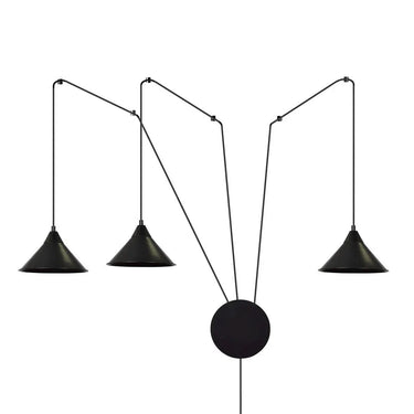 ABRAMO 3-lichts hanglamp - Zwart