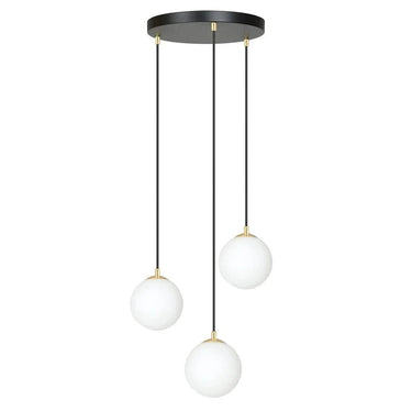ROYAL 3-lichts hanglamp – Wit/zwart