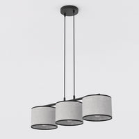 Eco hanglamp textiel 3-lichts grijs