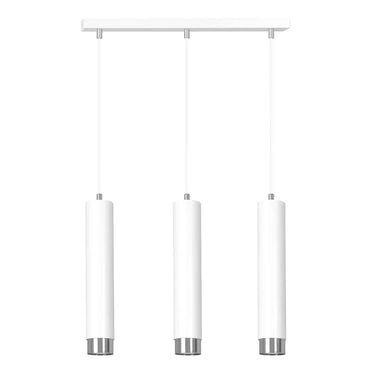 KIBO 3-lichts hanglamp - Wit Chroom