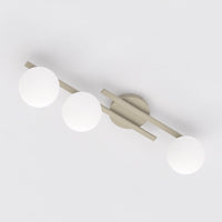 Kairo plafondlamp opaalwit glas 3-lichts mokka
