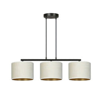 HILDE 3-lichts hanglamp - Wit fluweel - Mooier Thuis