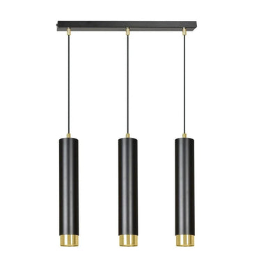 KIBO 3-lichts hanglamp - Zwart goud