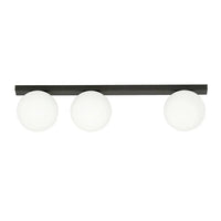 FIT 3-lichts plafondlamp - Wit glas - Zwart frame - Mooier Thuis