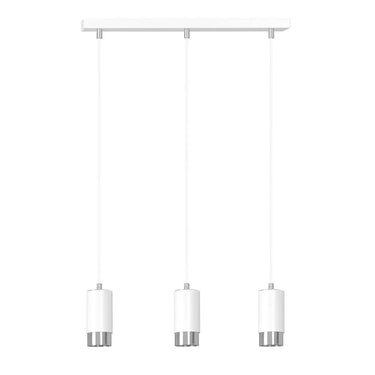 FUMIKO 3-lichts hanglamp - Wit Chroom