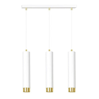 KIBO 3-lichts hanglamp - Wit metaal met gouden accenten - Mooier Thuis