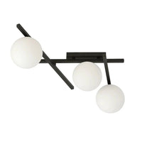 SMART 3-lichts plafondlamp - Zwart met witte bollen - Mooier Thuis