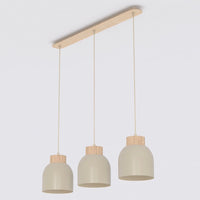 Vigo hanglamp hout 3-lichts mokka