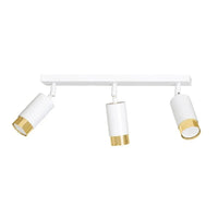 HIRO 3-lichts plafondlamp - Wit met gouden accenten - Mooier Thuis