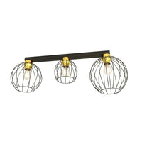 NEST 3-lichts plafondlamp - Zwart goud - Mooier Thuis