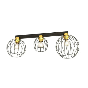 NEST 3-lichts plafondlamp - Zwart goud