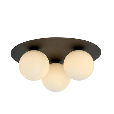 SOLAR 3-lichts plafondlamp - Wit glas