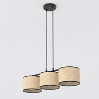 Eco hanglamp rotan 3-lichts naturel