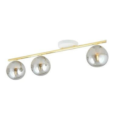 MONZA 3-lichts plafondlamp - Smoked glas - Wit-goud