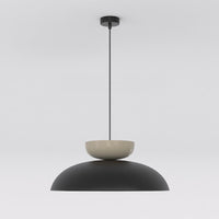 Mega hanglamp 3-lichts zwart mokka