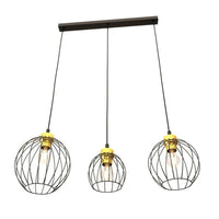 NANDO 3-lichts hanglamp - Zwart goud industrieel - Mooier Thuis