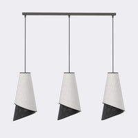 Moda hanglamp textiel 3-lichts grijs zwart