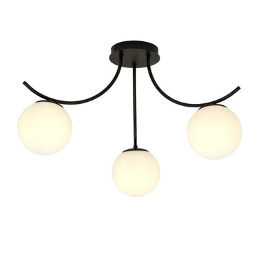 BOSTON 3-lichts plafondlamp - Wit glas