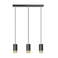 FUMIKO 3-lichts hanglamp - Zwart goud - Mooier Thuis