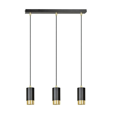 FUMIKO 3-lichts hanglamp - Zwart goud