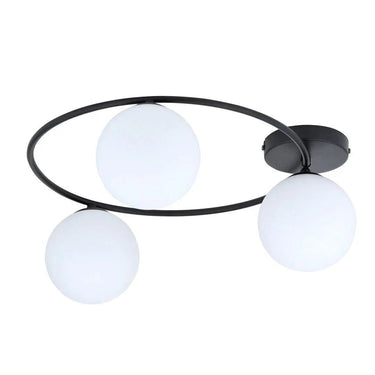 SOPRA 3-lichts plafondlamp – Wit/zwart